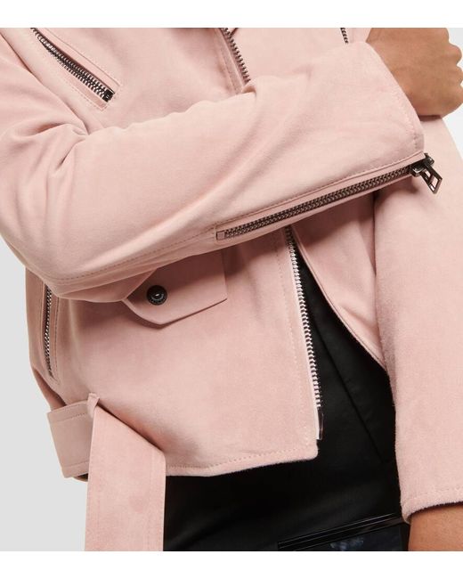 Tom Ford Pink Suede Biker Jacket