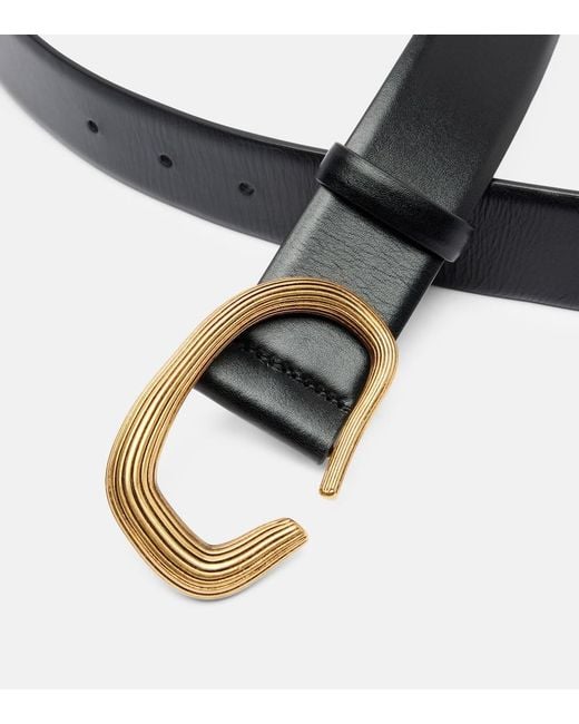 Khaite Black Churro Leather Belt