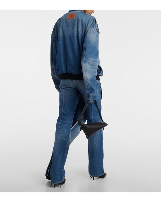 Y. Project Blue Snap Off Denim Bomber Jacket