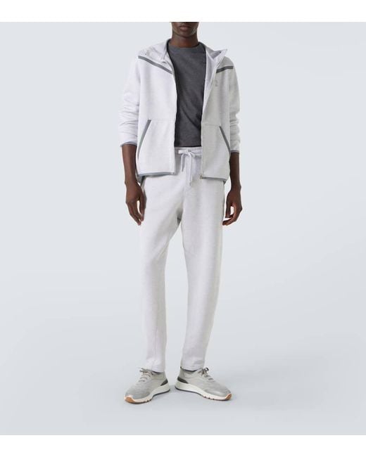 Brunello Cucinelli Sneakers Aus Strick in White für Herren