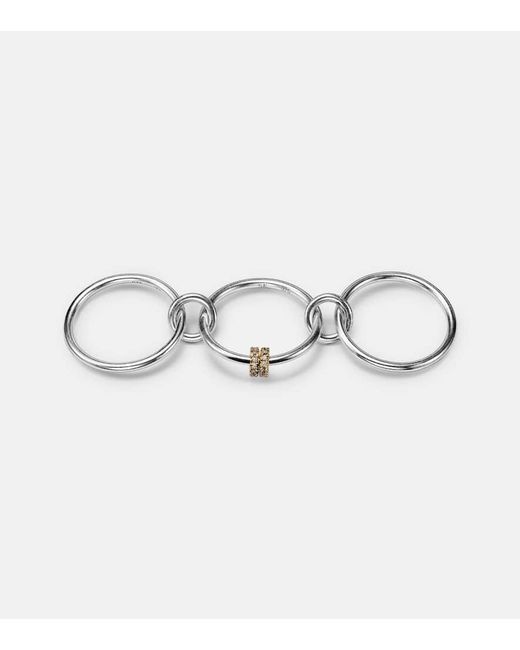 Spinelli Kilcollin White Ring Aus Sterlingsilber Mit 18Kt Gelbgold Mit Diamanten