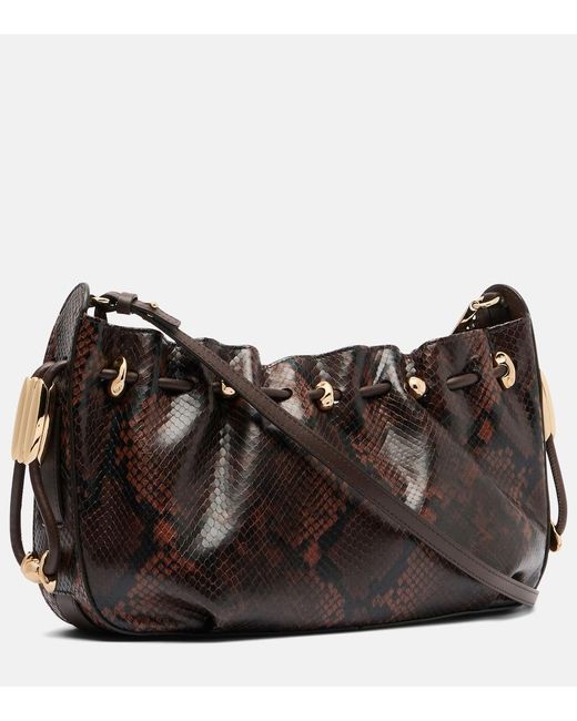 Zimmermann Black Halcyon Snake-Effect Leather Shoulder Bag