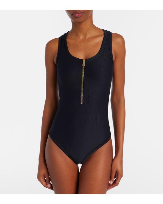 Heidi Klein Blue Racerback Swimsuit