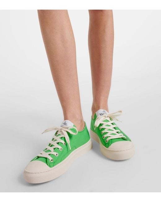 Vivienne Westwood Green Plimsoll 2.0 Low-Top Sneakers