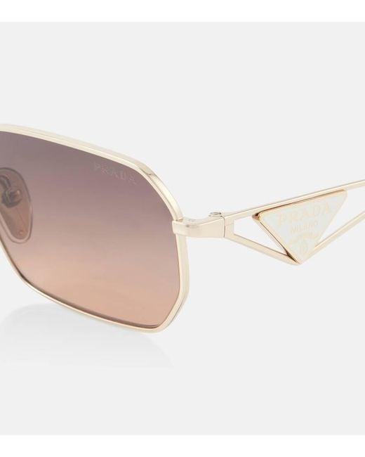 Prada Brown Symbole Square Sunglasses