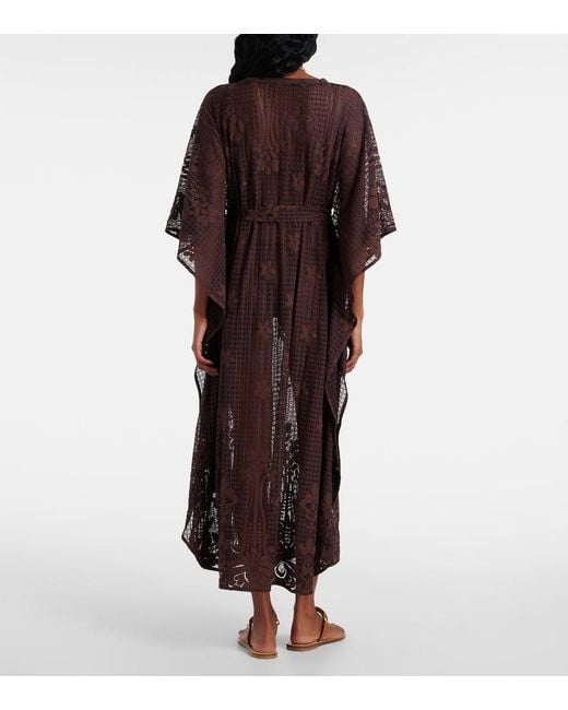 Melissa Odabash Brown June Cotton-Blend Kaftan