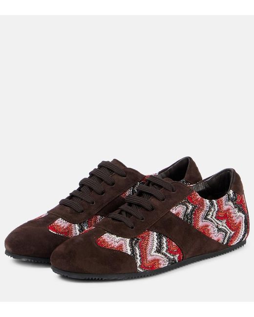 Baskets En Daim Missoni en coloris Brown