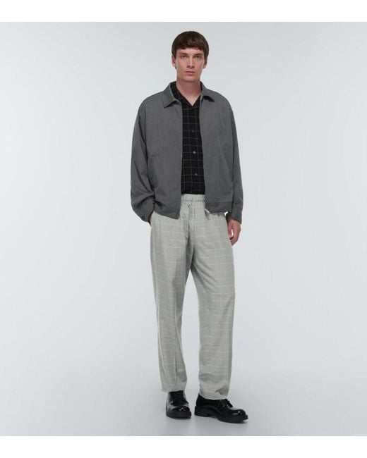 Undercover Black Checked Silk-Blend Shirt for men