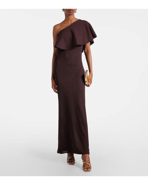 Altuzarra Purple Asymmetrical Maxi Dress