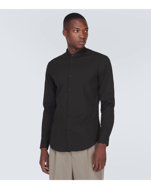 Armani black dress best sale shirt