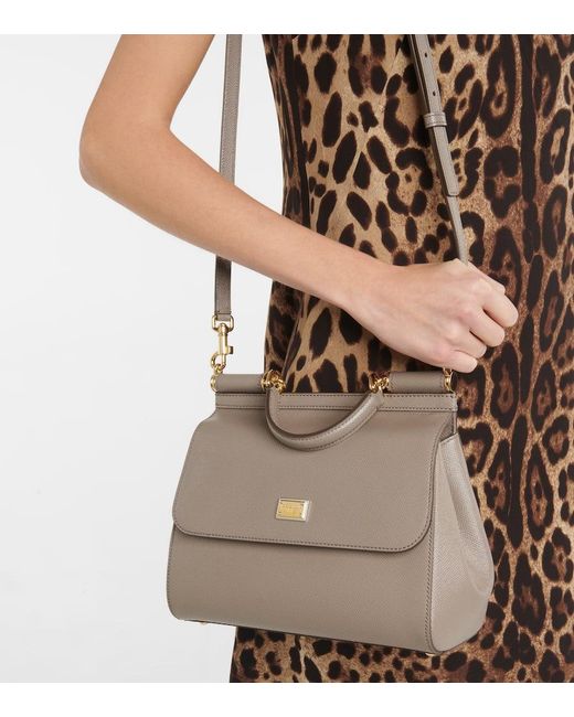 Dolce & Gabbana Natural Tote Sicily Medium Aus Leder