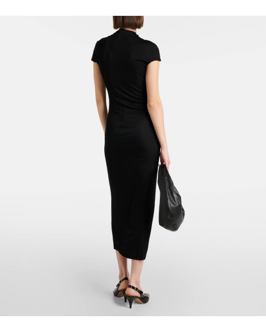 Khaite Black Yenza Jersey Maxi Dress