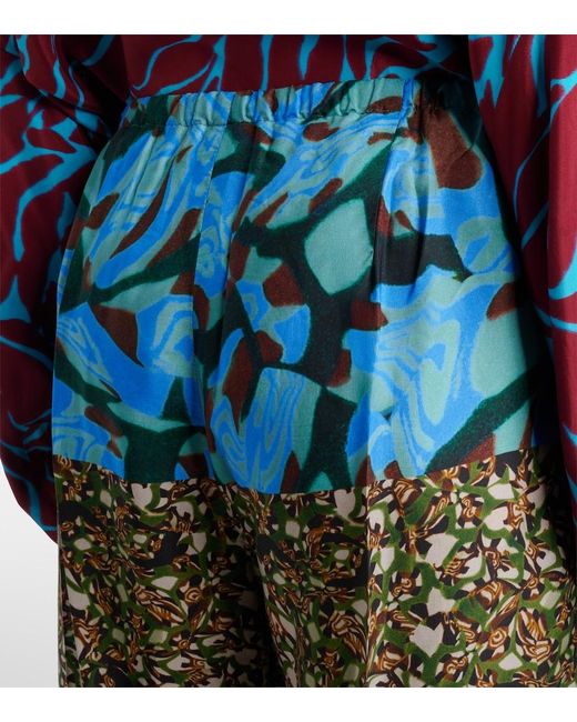 Dries Van Noten Multicolor Printed Wide-Leg Pants