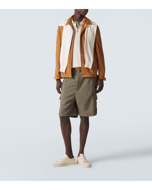 Brunello Cucinelli White Leather Sneakers for men