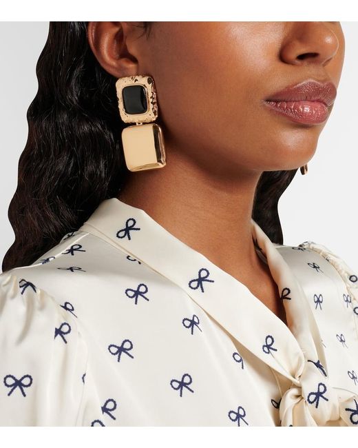 Boucles D'Oreilles A Ornements Self-Portrait en coloris Natural