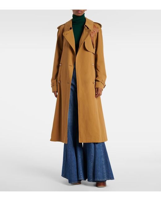 Chloé Natural Trenchcoat Aus Baumwoll-Gabardine