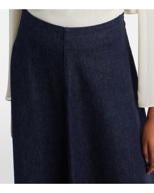Altuzarra Blue Varda Denim Midi Skirt