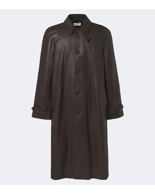 The Row Black Sitali Leather Car Coat for men