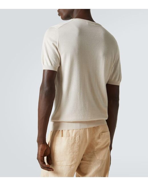 Fedeli Pullover Aus Kaschmir Und Seide in White für Herren