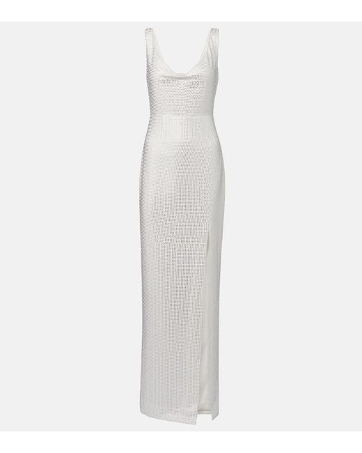 Roland Mouret White Bridal Embellished Gown
