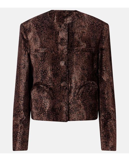 Blazé Milano Brown Shamo Bolero Velvet Jacket