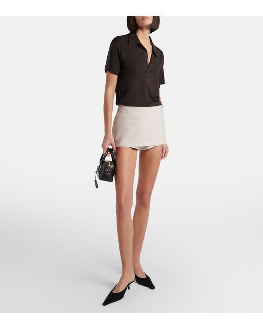 Courreges Natural Logo Skort