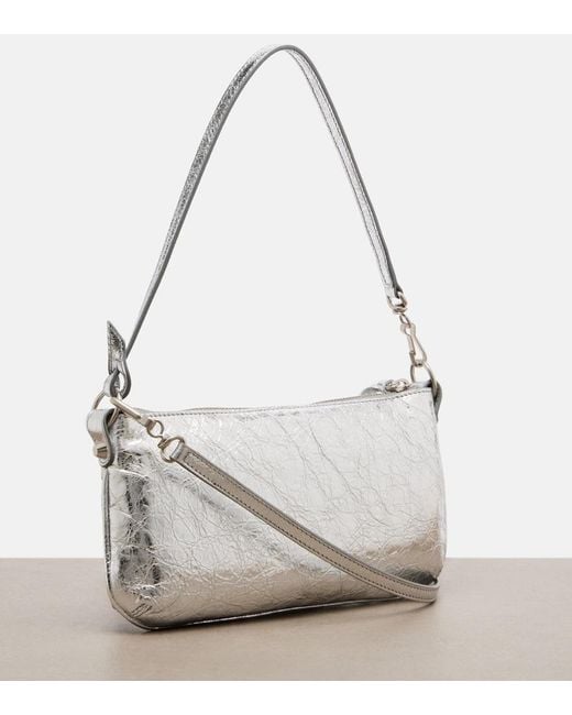 Balenciaga Le City Metallic Leather Shoulder Bag