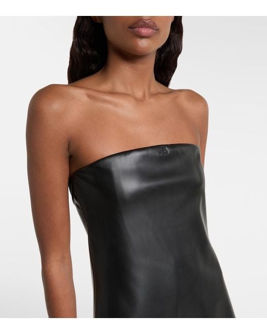 Courreges Black Strapless Minidress
