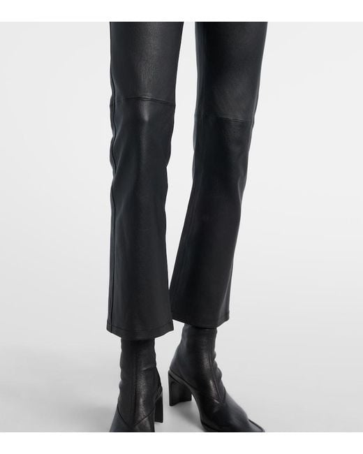 Joseph Black Duke Leather Slim Pants