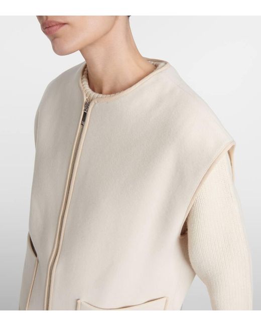 Totême  Natural Wool-Blend Felt Vest