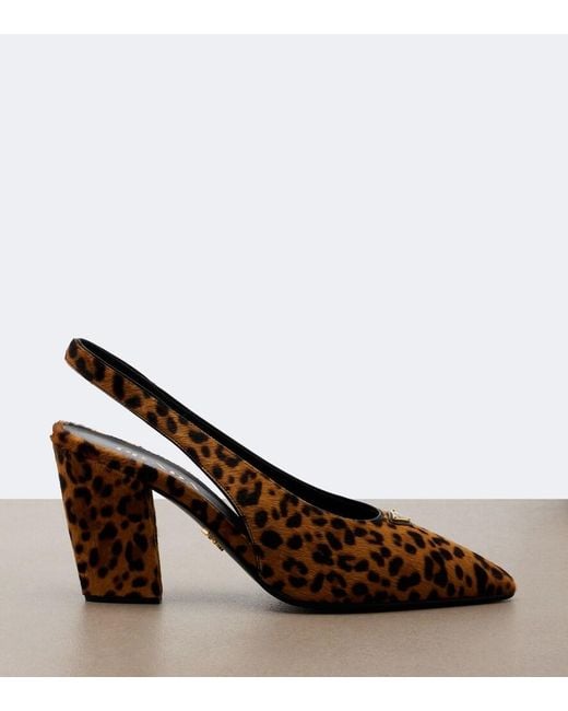 Pumps Slingback di Prada in Brown