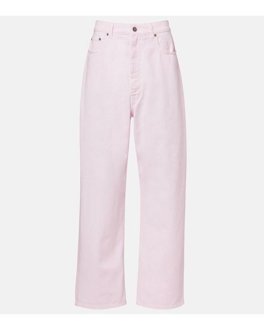 Phoebe Philo Pink Low-Rise Wide-Leg Jeans