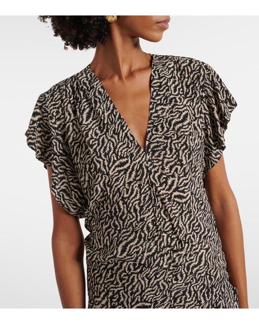 Isabel Marant Black Delocia Printed Top