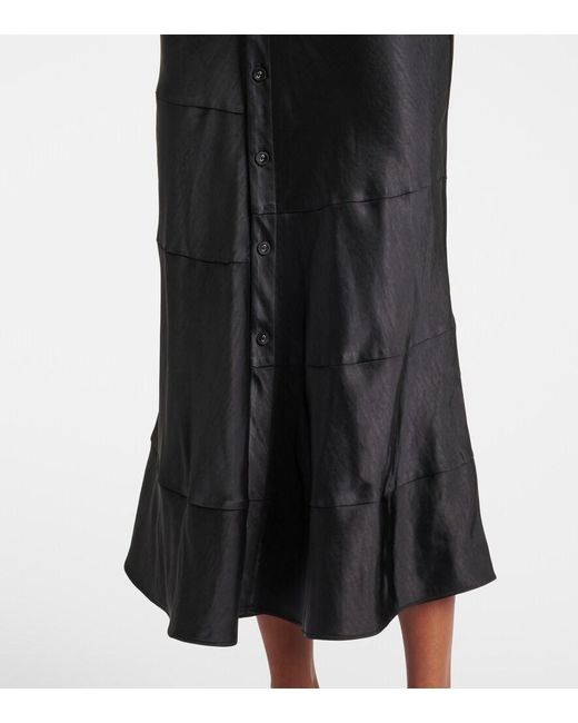 Proenza Schouler Black Label Amelie Satin Midi Dress