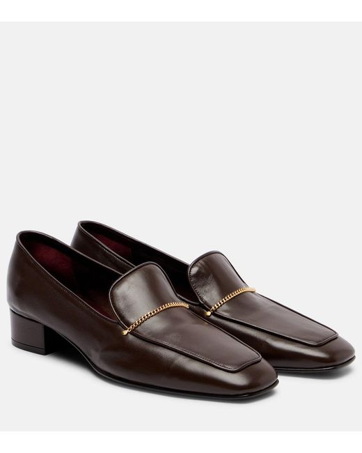 Herbert Levine Brown Fair And Square 30 Leather Loafer Pumps