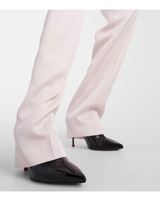 Pantalones de sarga de tiro alto Alexander McQueen de color Pink