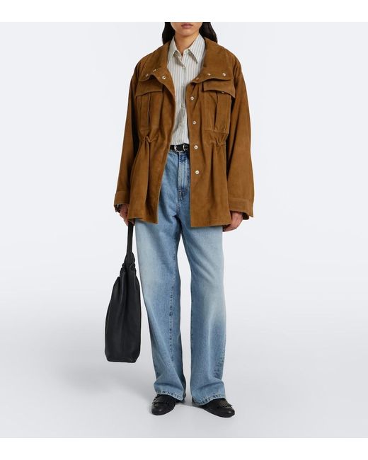 Rohe Brown Oversized Suede Jacket