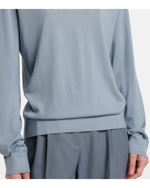 The Row Blue Naius Wool Sweater