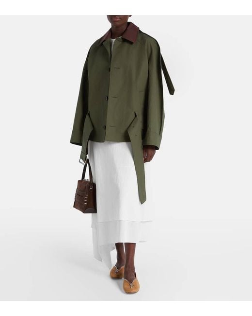 J.W. Anderson Brown Biker Suede Ballet Flats