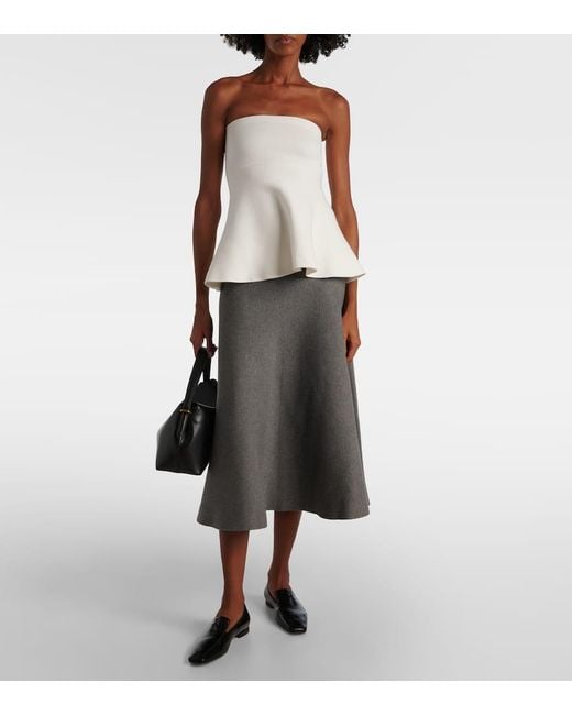 Gonna Midi Gabrielle di Frankie Shop in Gray