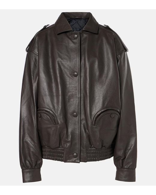 Blazé Milano Black Charlie Leather Bomber Jacket