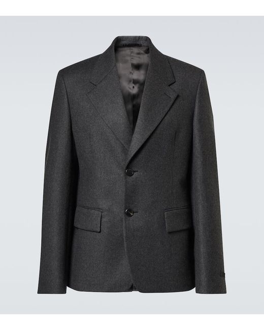 Prada Black Single-Breasted Wool Blazer for men