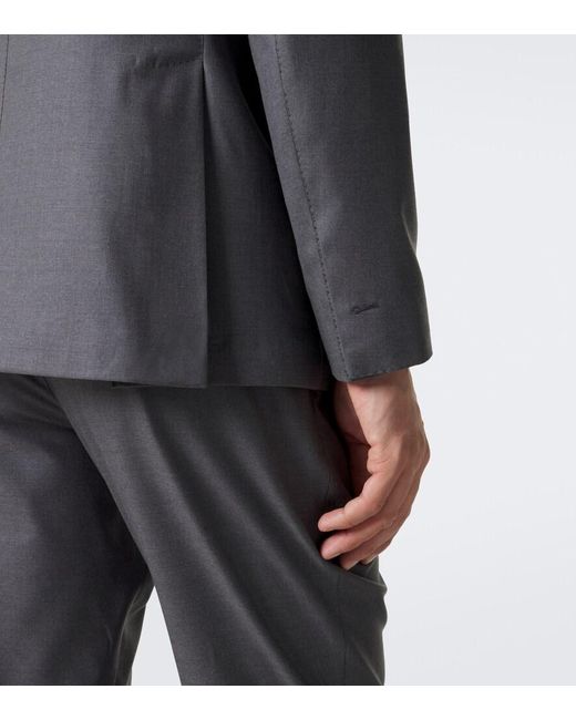 Eleventy Gray Single-Breasted Wool Suit for men