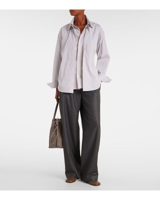 Tod's Blue Hemd Aus Baumwollpopeline