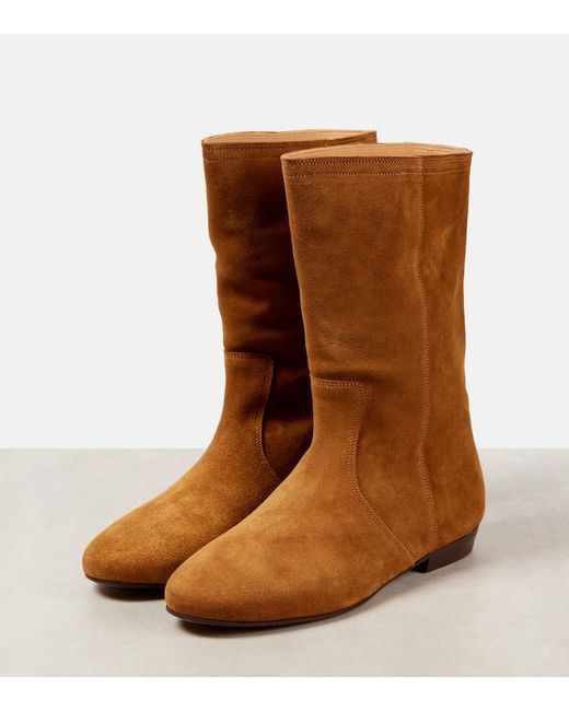Isabel Marant Brown Stefa Suede Ankle Boots