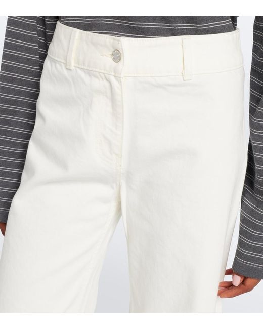 Nili Lotan White Megan Wide-Leg Jeans