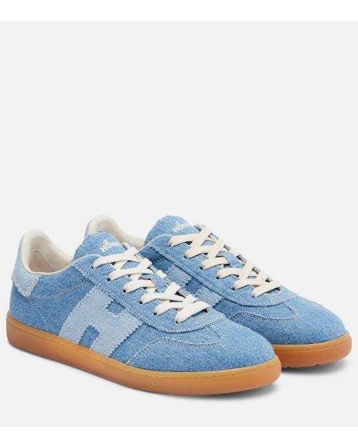 Hogan Blue Denim Sneakers