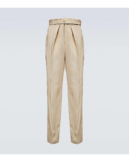 Jil Sander Natural Pleated Pants for men