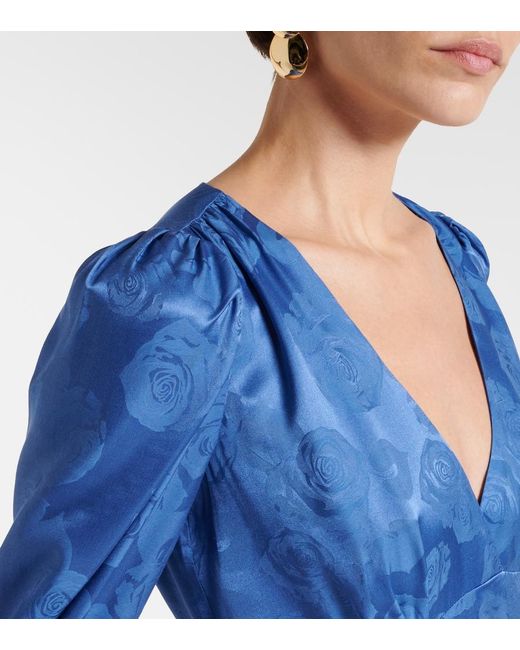 Etro Blue Paisley Midi Dress