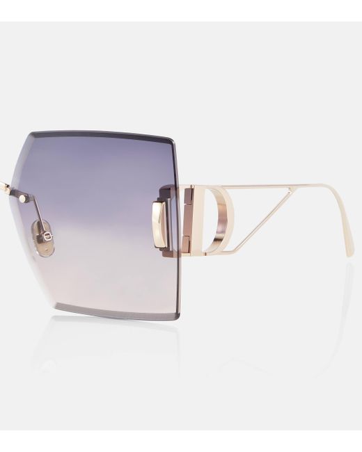 Dior Blue 30montaigne S7u Square Sunglasses